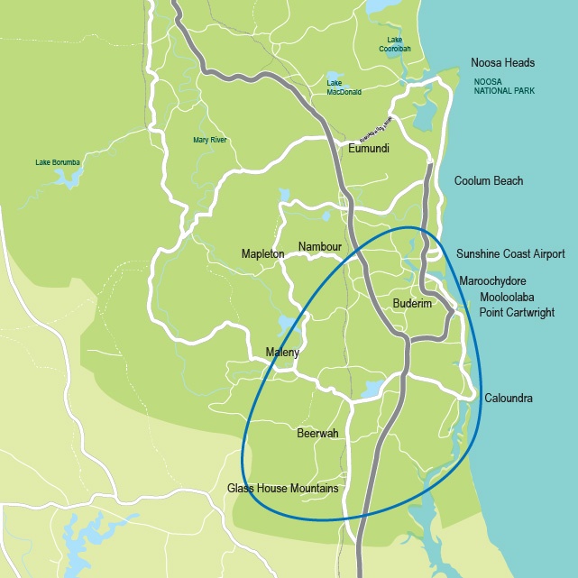 tour 8 map of glasshouse mountains